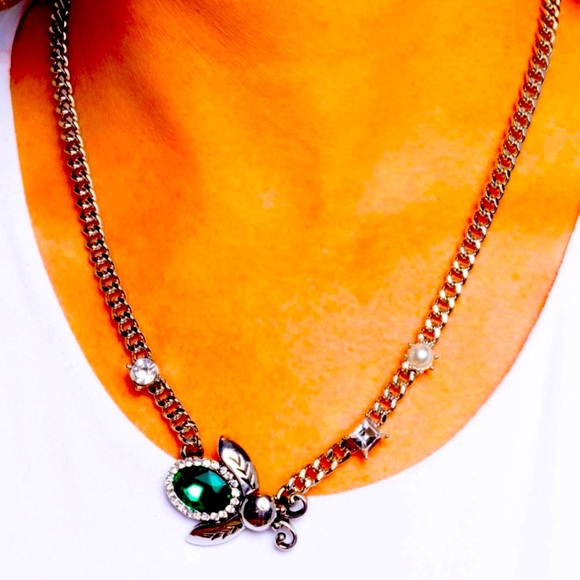 🔥🪲🔥 “BEDAZZLED BEETLE” GREEN NECKLACE WITH FREE EARRINGS ~ PAPARAZZI❗️🔥🪲🔥 - Picture 6 of 6